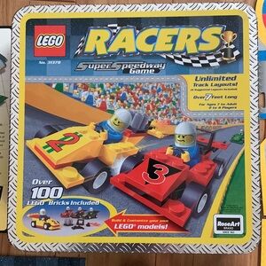 LEGO Racers Super Speedway Game Car Racing 31378 Tin Rose Art Vintage 2001 Toy